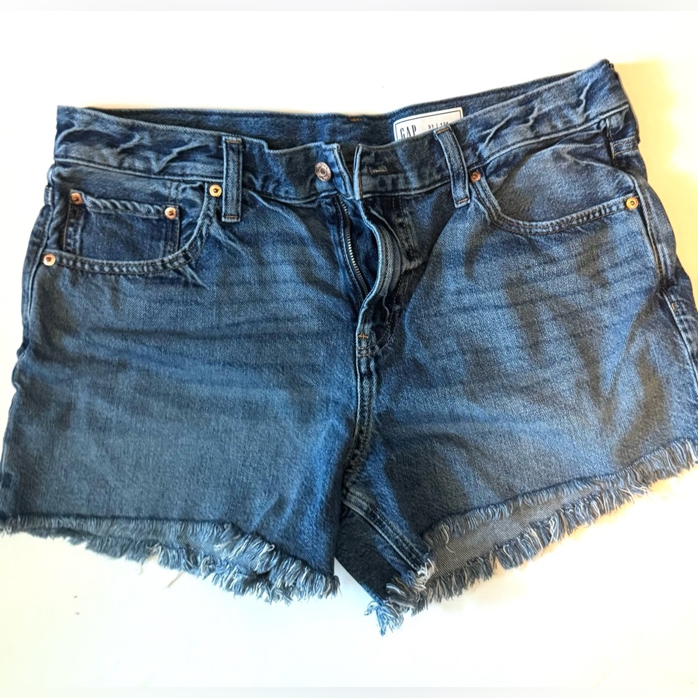 Gap Women's Blue relaxed cut medium indigo Denim Shorts